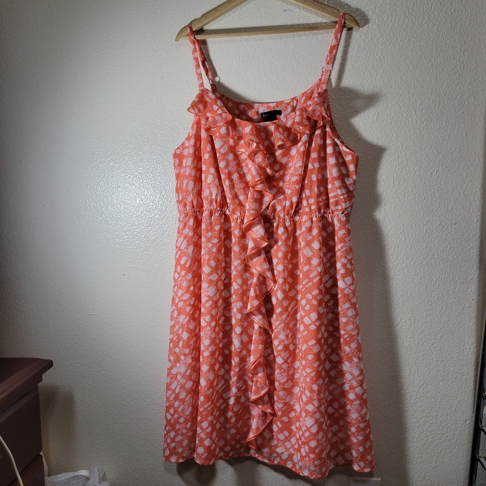 Lane Bryant Sun Dress Ruffle Down the Front